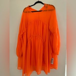 ASOS neon orange dress